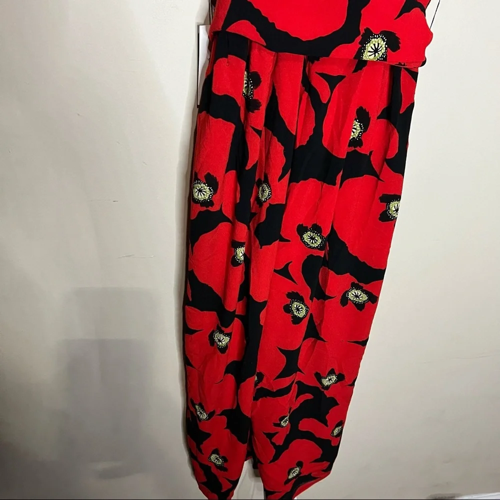 NWT ELOQUII WIDE LEG FLORAL RED JUMPSUIT SIZE 14 - Picture 11 of 12